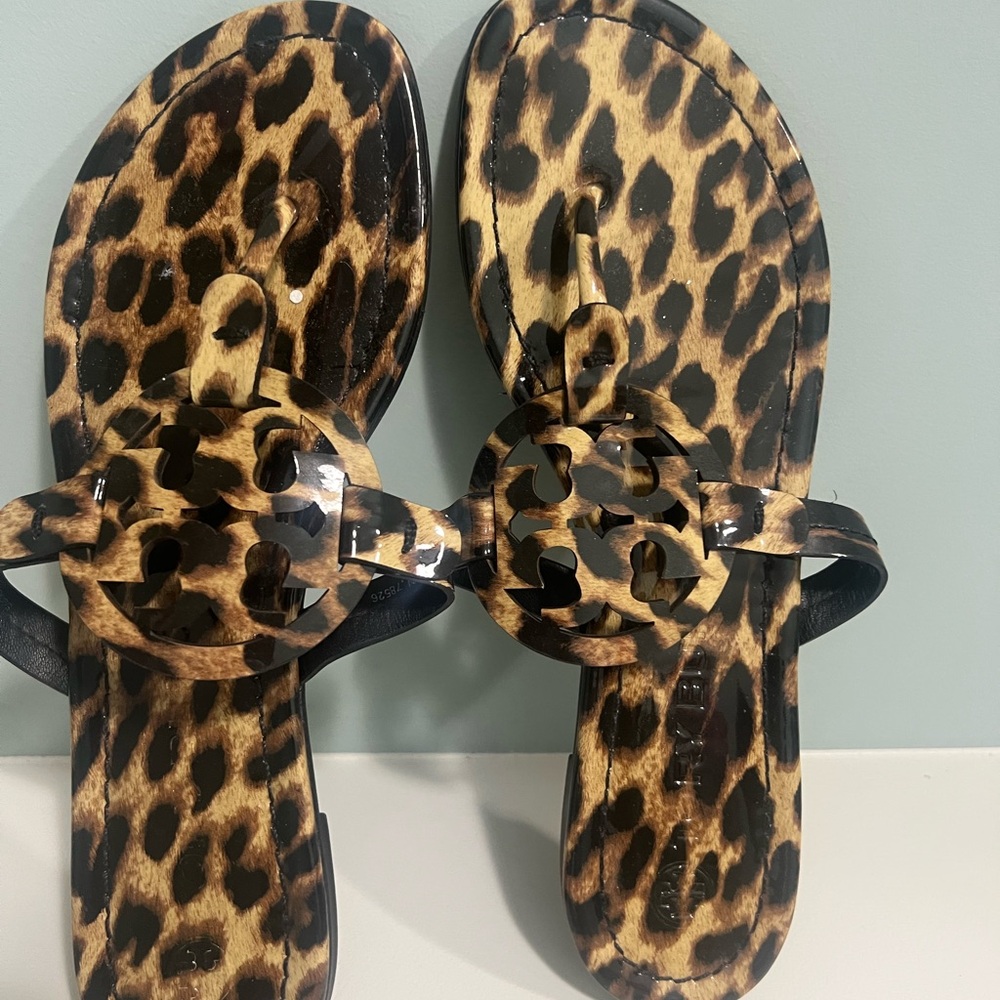 Tory Burch Leopard Print Miller Sandals